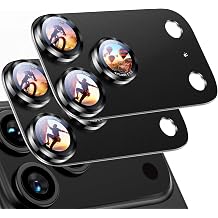 Uyiton for iPhone 18 Pro Max Camera Lens Protector, Text Design, Black