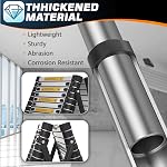8.53 FT Échelle télescopique en aluminium A-Frame,9+9 Échelles à pas,330LB Capacité de charge,portable télescopique pliable pliant ardillon lourd de charge collapsible (2,6m+2,6m/8,53FT+8,53FT A Frame)