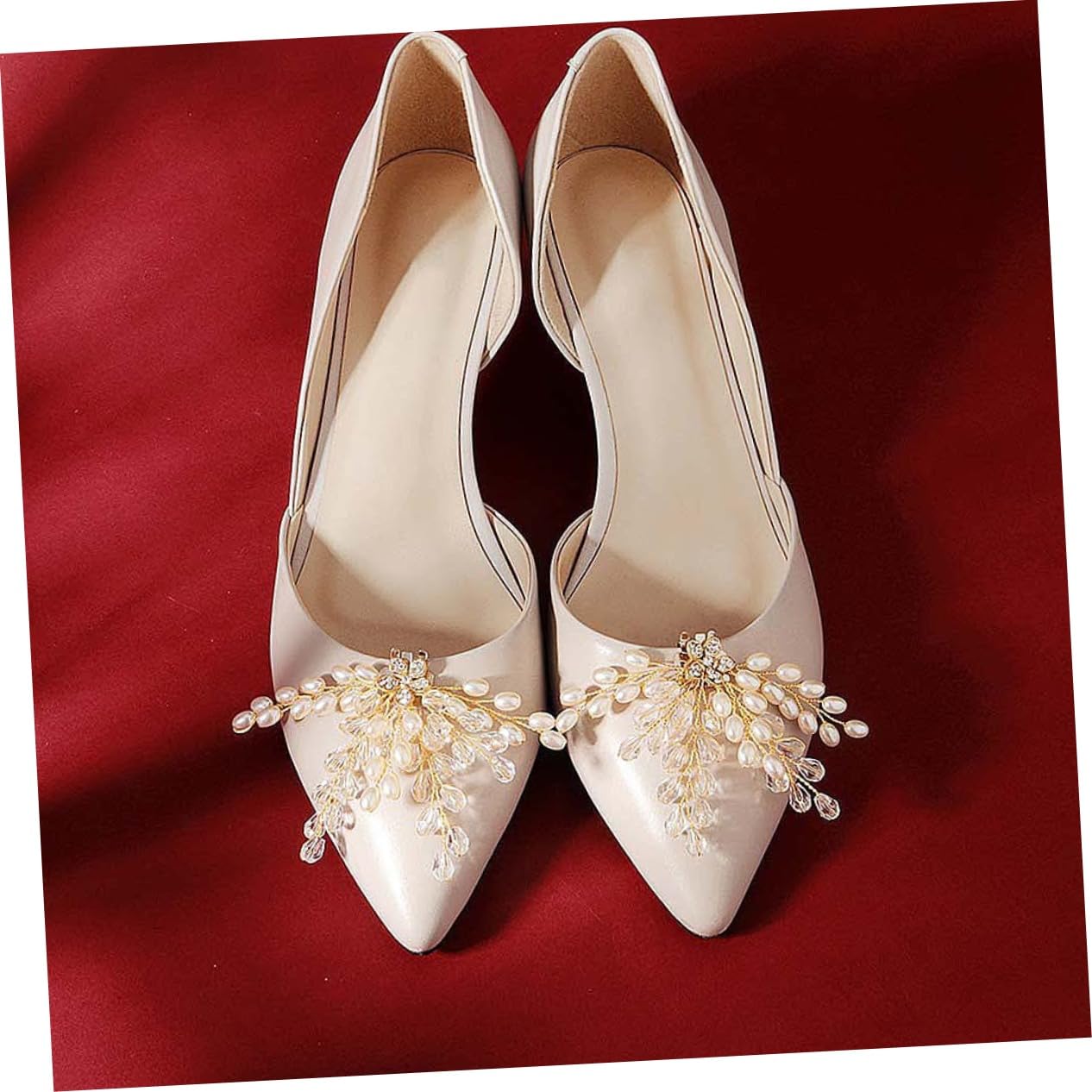 SOIMISS 3paia Eleganti Fibbia Per Scarpe Con Perle Decorativa Fibbia Rimovibile Per Scarpe Sposa Accessorio Di Stile Per Cerimonie e Eventi