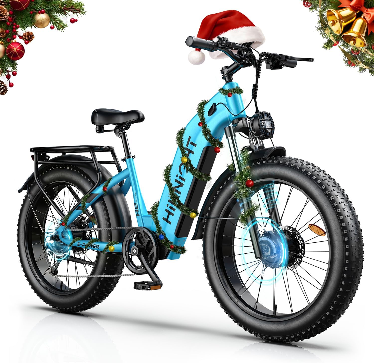 Dual Motor Electric Bike for Adults, 3000W Peak 52V 20AH Battery E Bike 26" x 4.0" Fat Tire Electric Mountain Bike Step-Thru Electric Bicycle for Women/Men, Up to 38MPH, Dual Hydraulic Brake product image