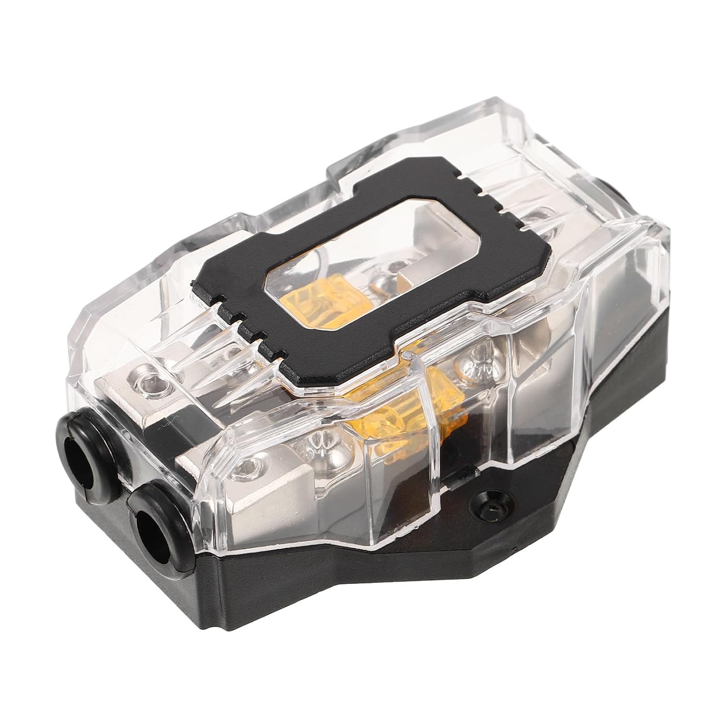 Auto Audio Amplifier Fuse Holder 2 Way 32v 80a Car Amplifier Fuse Block with Cover and Easy Installation for Vehicle Circuit