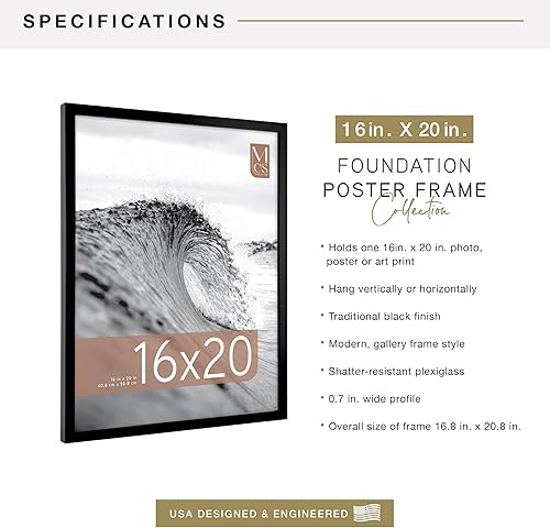 Miniatura 4 de MCS Gallery Foundation - Marco para póster color negro, 16 x 20pulgadas