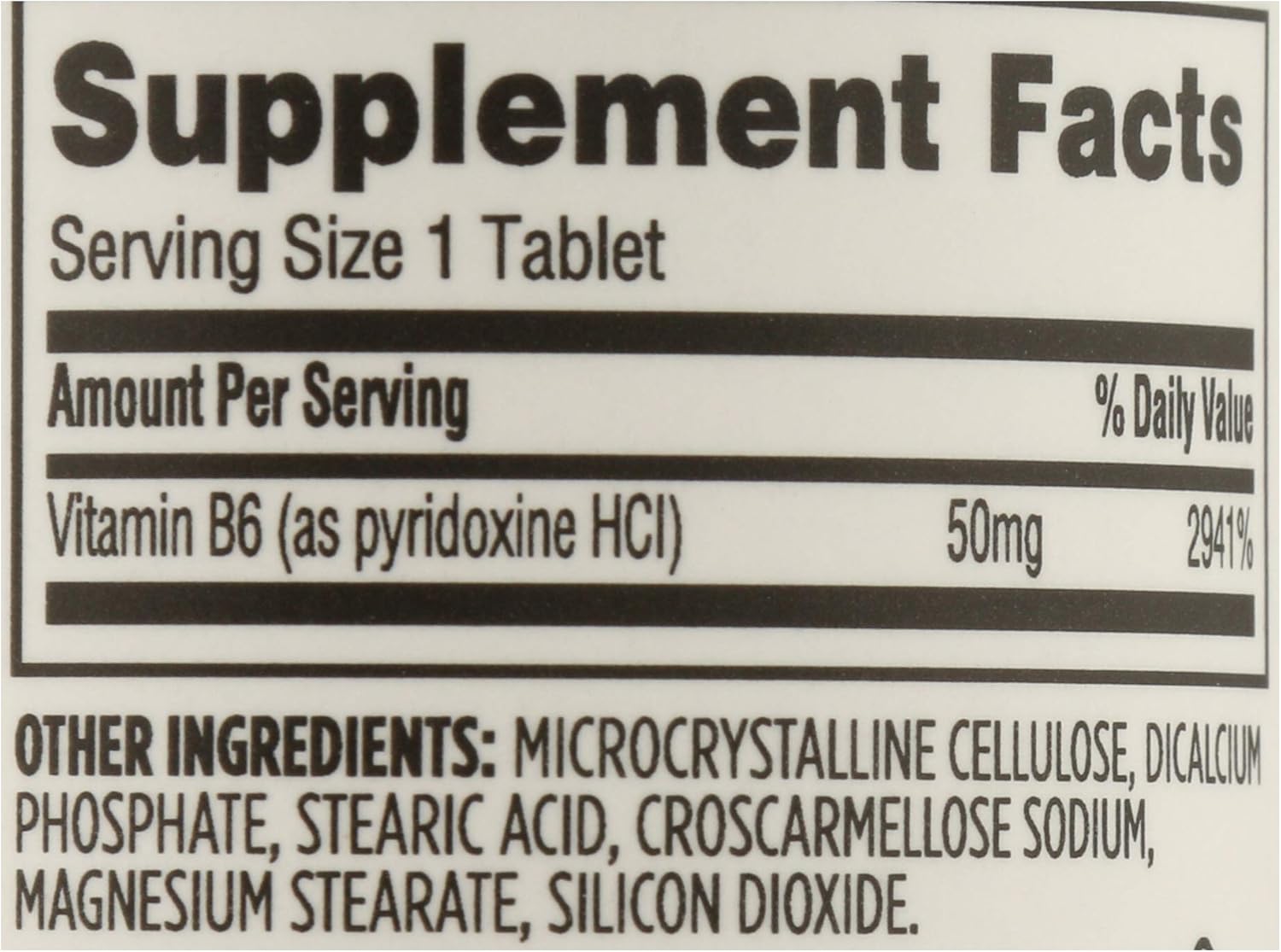 365 by Whole Foods Market, Vitamin B6 50Mg, 50 Tablets : Health & Household