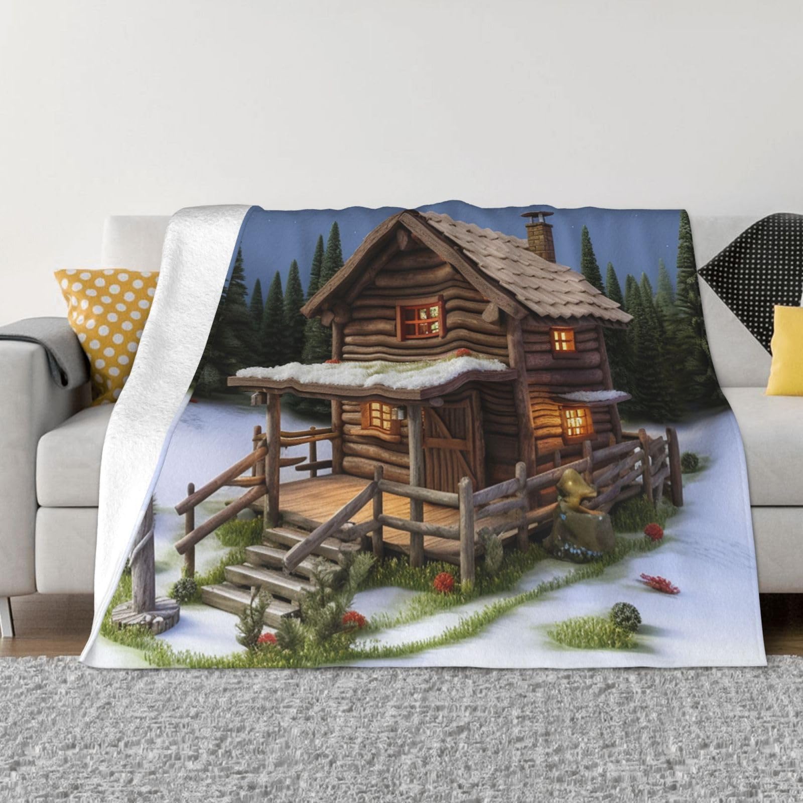 Couverture chaude en flanelle toutes saisons pour lit et canapé