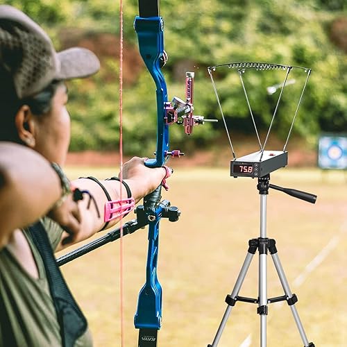 Miniatura 7 de QKVCX Medidor de velocidad de tiro de alta precisión Cronógrafo balístico Slingshot Cronógrafo Bullet Bow Arrow Medidor de velocidad Herramienta de
