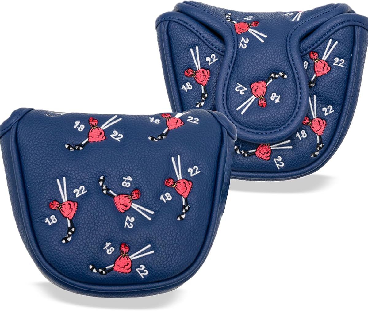Golf Mallet Putter Cover, Golf Club Cover with Strong Magnetic Closure, PU Leather Waterproof Golf Putter Cover for Scotty Cameron Taylormade Odyssey