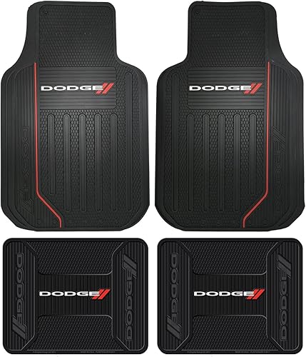 U.A.A. INC. Elite Series Front & Rear Car Truck SUV Seat Rubber Floor Mat for Dodge RAM