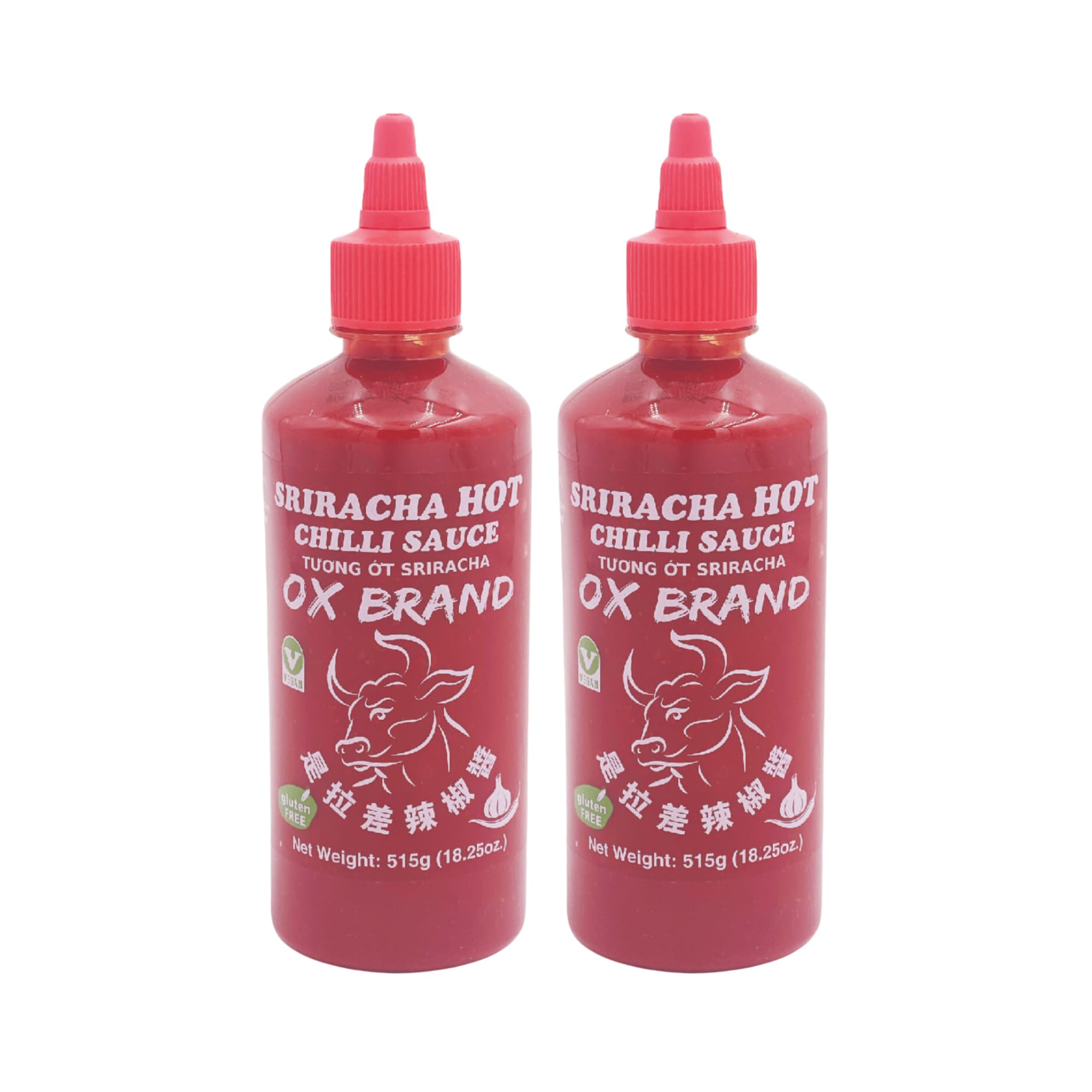OX BRAND Sriracha Hot Chili Sauce | Bold & Fiery Spicy Sauce with Sun-Ripened Chilies & Garlic | Premium Quality, No Artificial Additives | Perfect