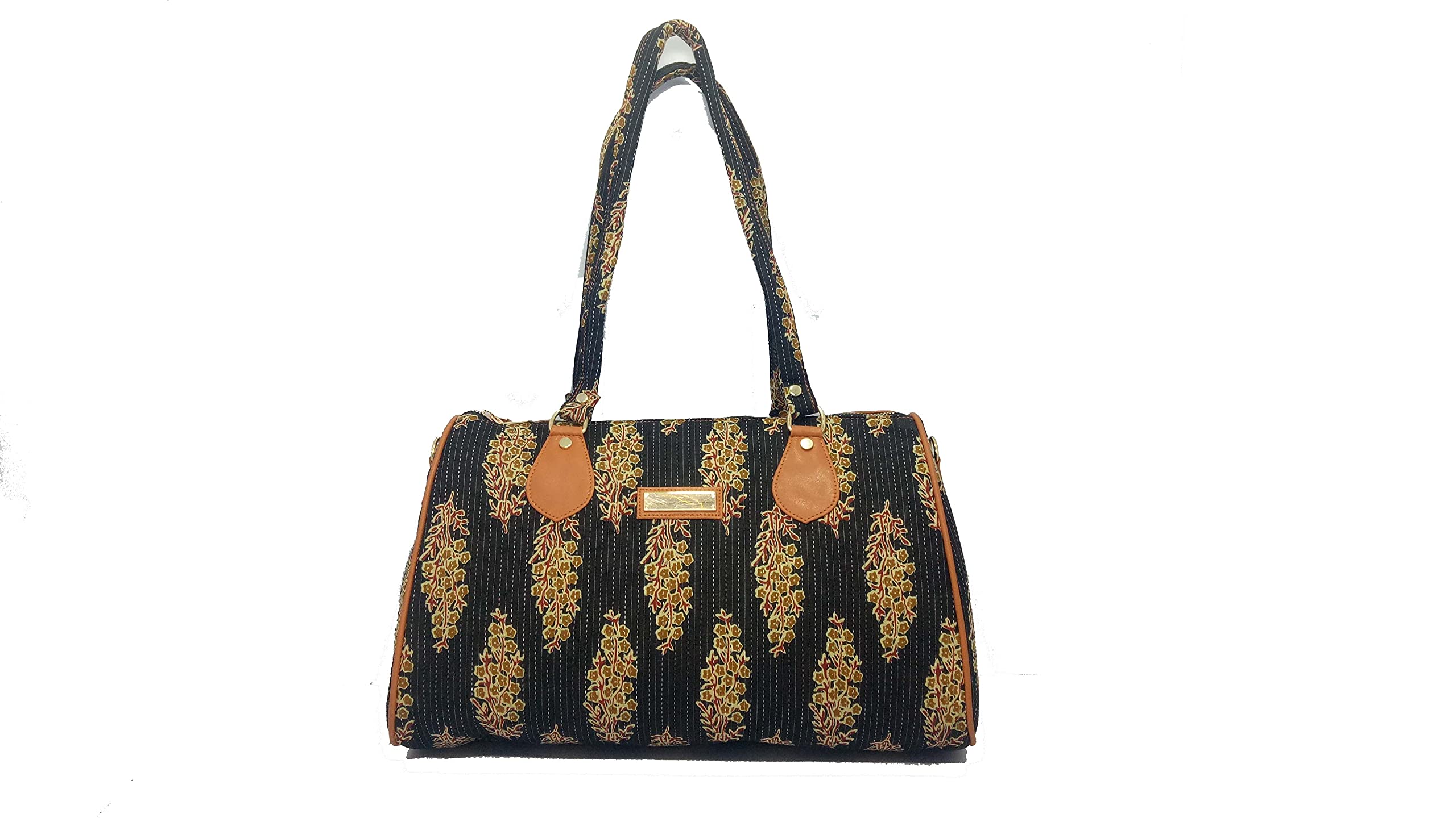 JCG Women's and Girl's Printed HandBag With Adjustable Strap, 2 Compartments With Zip Lock