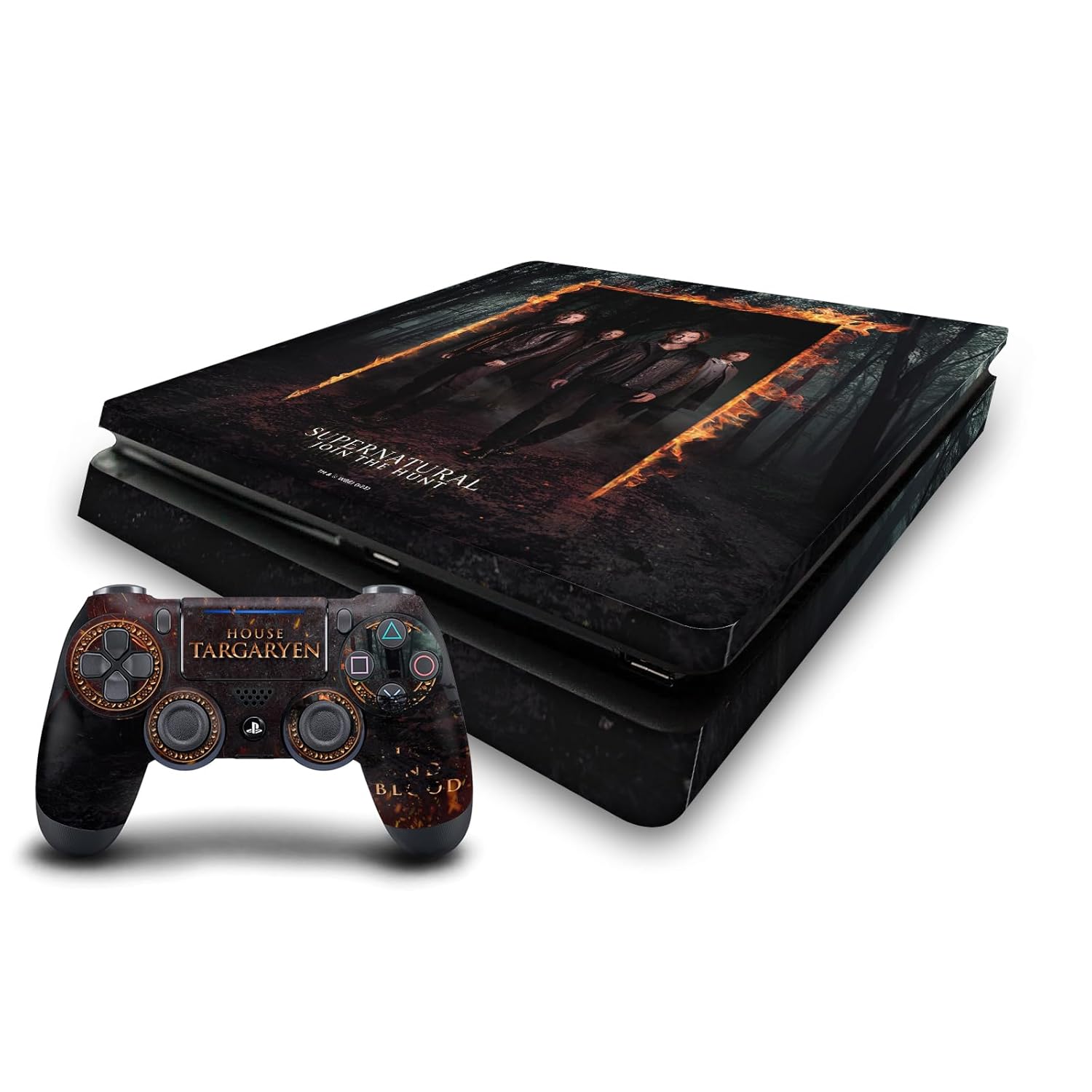 Head Case Designs Officially Licensed Supernatural Season 12 Group Key Art Vinyl Sticker Gaming Skin Decal Cover Compatible With Sony PlayStation 4 PS4 Slim Console and DualShock 4 Controller