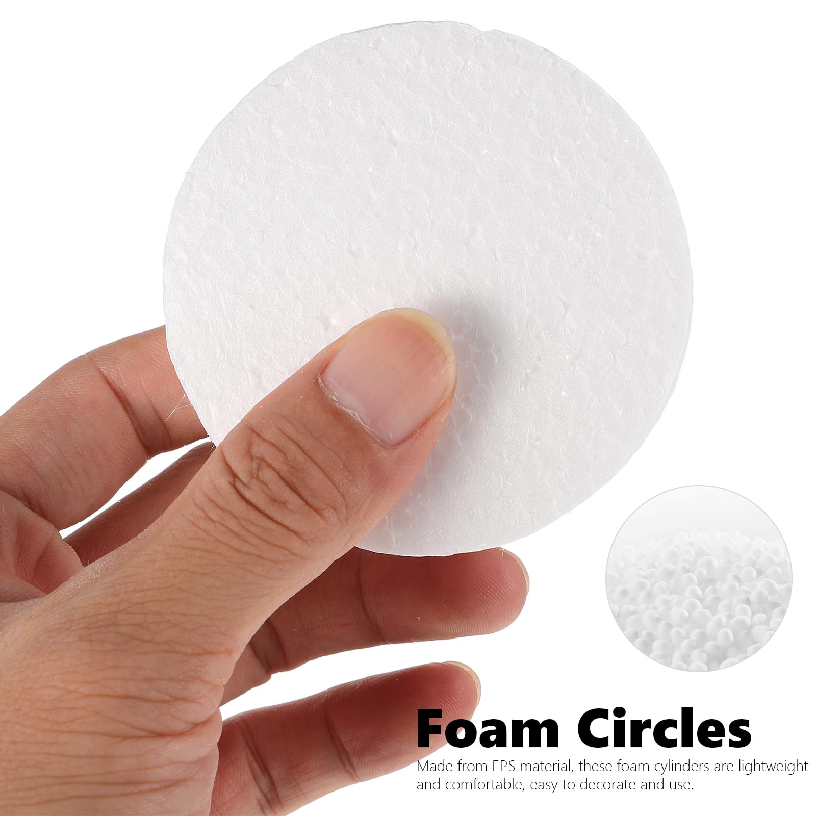 18 Dischi In Schiuma Di Polistirolo Rotondi - Cilindri Bianchi EPS Per Modellismo, Decorazione Torte E Progetti Fai Da Te (7,5 Cm)