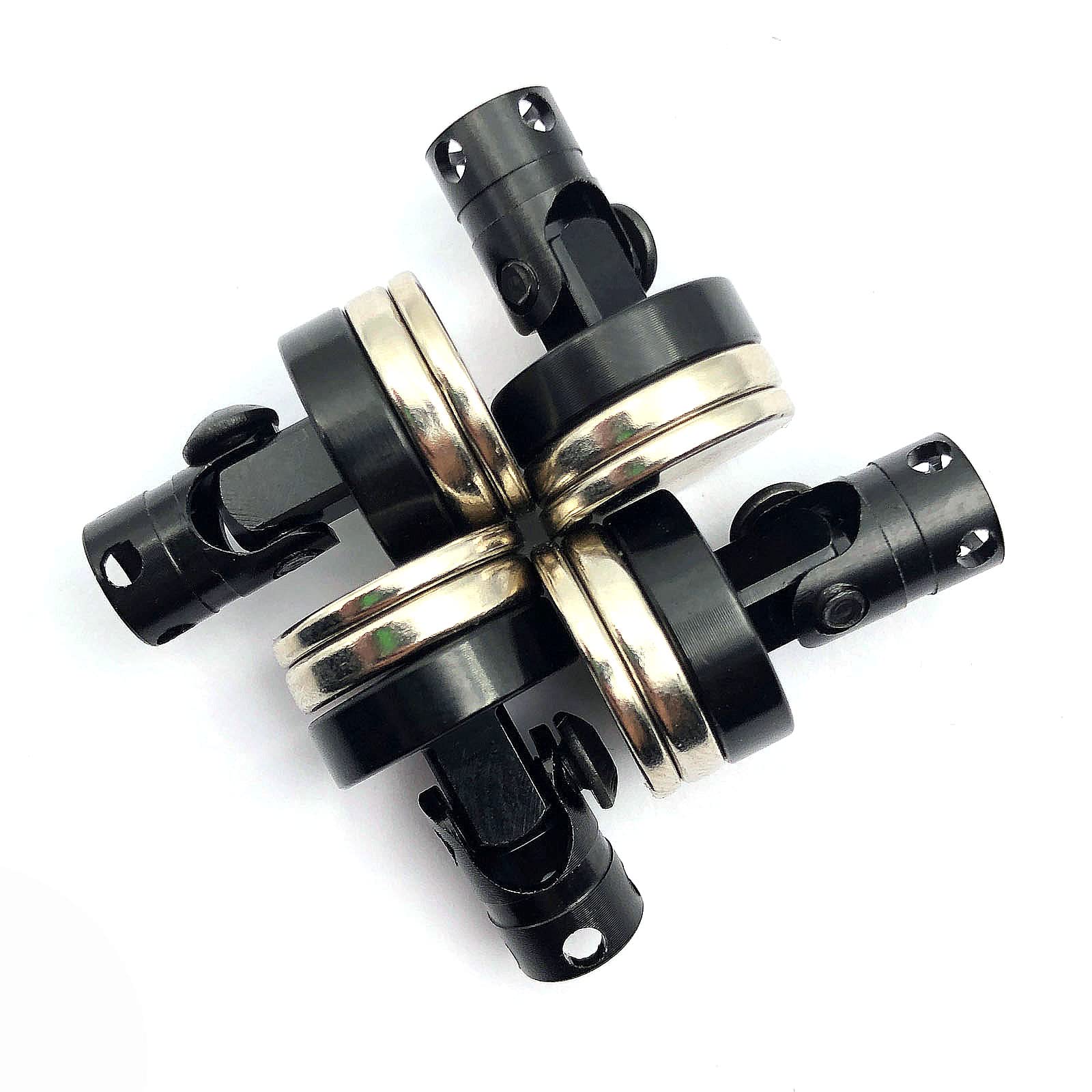 FainWan4PCS RC Magnetic Body Post,Alloy Magnetic Stealth Invisible Body Shell Mount Column Compatible with H-S-P Red-cat Hi-Moto Tra-xxas SCX10 4WD 1/10 RC Car (Black)