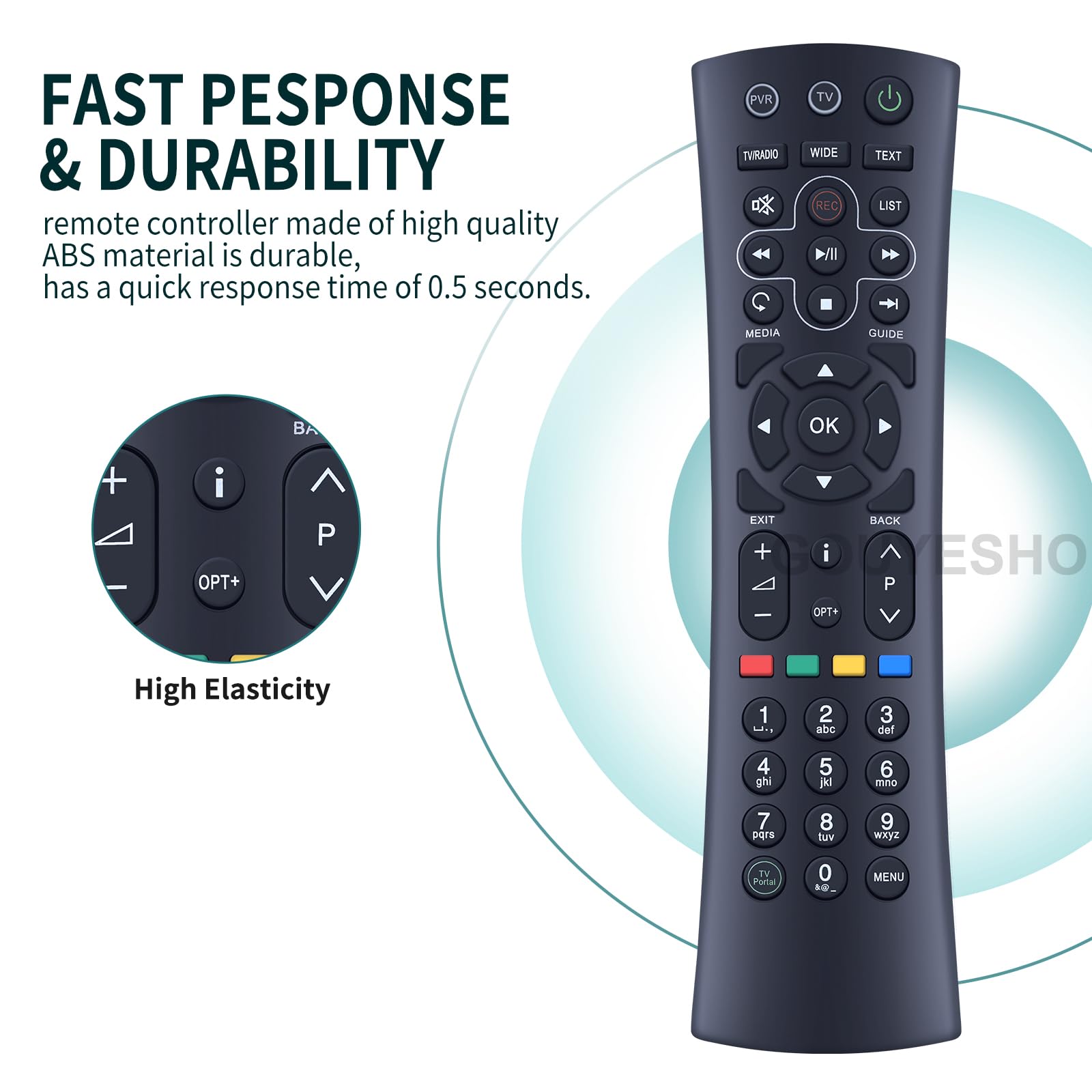 VINABTY RM-H01U Telecomando di ricambio per Humax RM-H01U PVR Cable