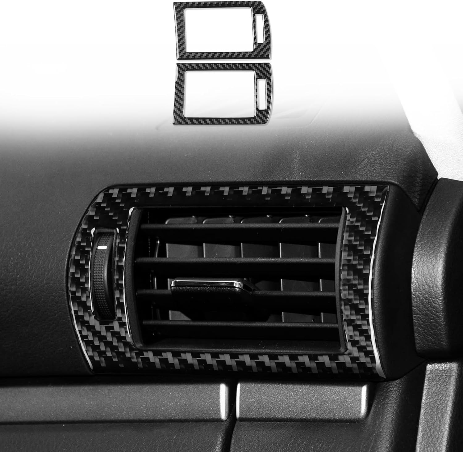 Real Soft Black Carbon Fiber Car Dashboard Central CD Player Multimedia Control Panel Decoration Sticker Auto Interior Accessories Compatible with Lexus RX350/RX450h(AL10) 2010 2011 2012-Type A