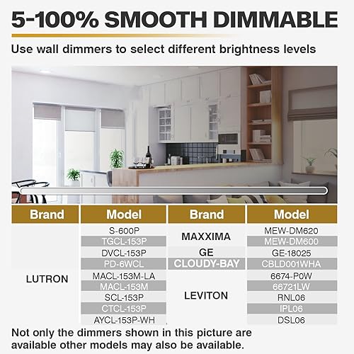 Miniatura 4 de 12 Pack 4 Inch LED Can Lights Retrofit Recessed Lighting, 5CCT 4 Inch Recessed Downlight Selectable 2700K-6000K Dimmable, 9W 630LM Recessed Lights