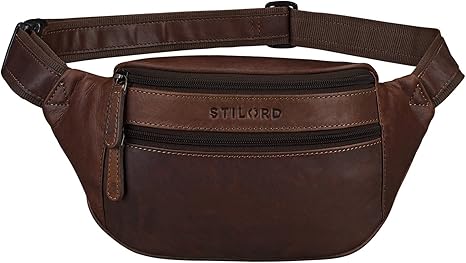 Sac Lacoste Femme Sac Banane Cuir Vintage STILORD 'Marian