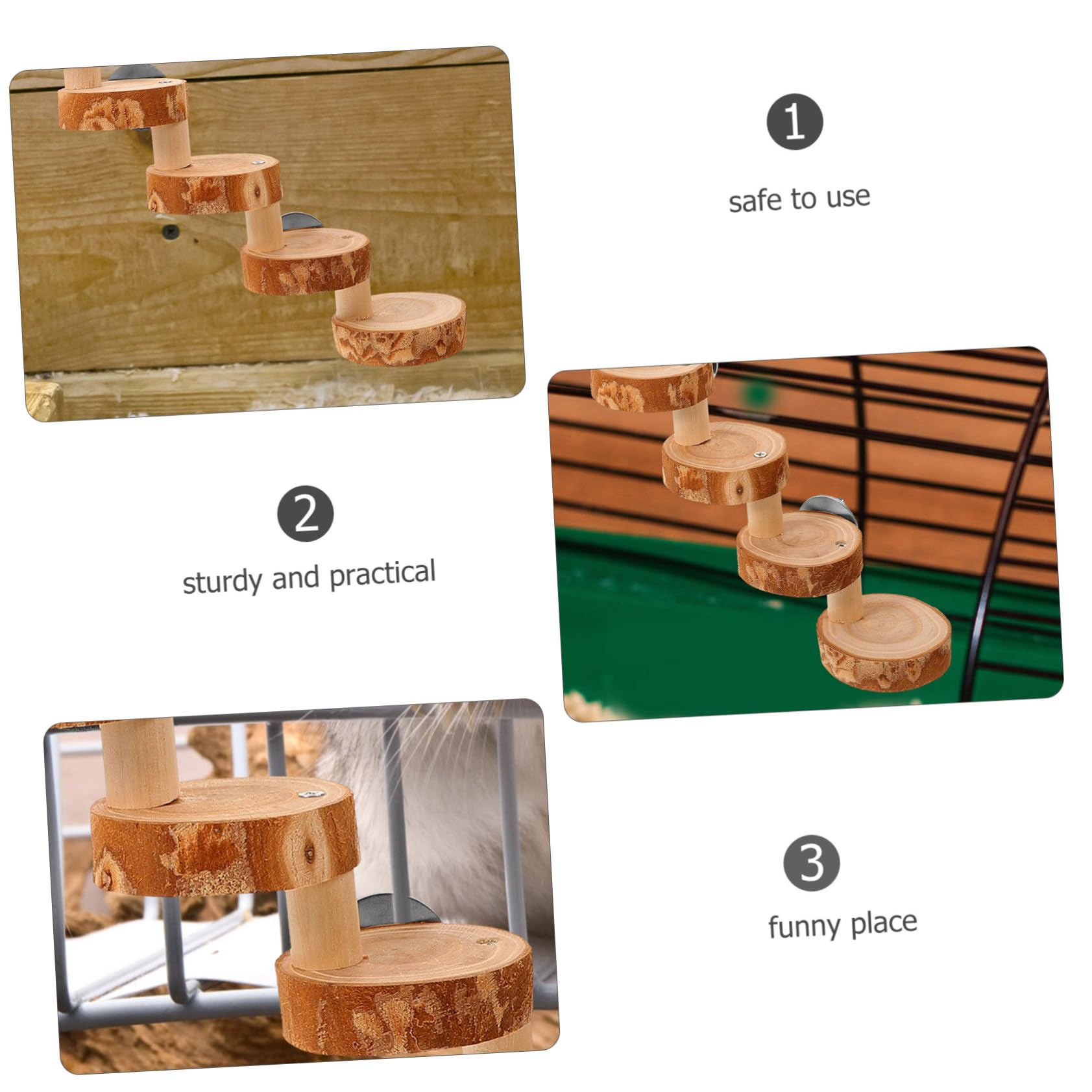 SUPVOX 4 Pz Giocattolo per criceti Giochi per criceti Giochi Criceto Gabbia per criceti Scala per Animali Fai da Te Forniture per Gabbie per criceti cincillà Scala a pioli Scala in Legno