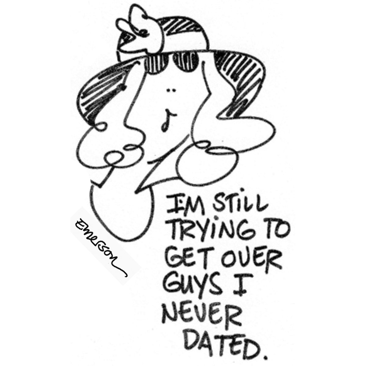 Gourmet Rubber Stamps Cling Stamps 2.75 x 4.75-inch-Guys I Never Dated