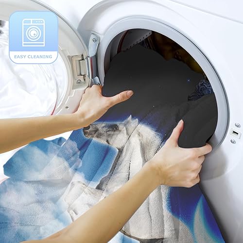 Miniatura 7 de Manta de forro polar de 50 x 60 pulgadas, suave, acogedora y cálida, manta de franela de felpa, ligera manta de luna estrellada para sofá, cama,