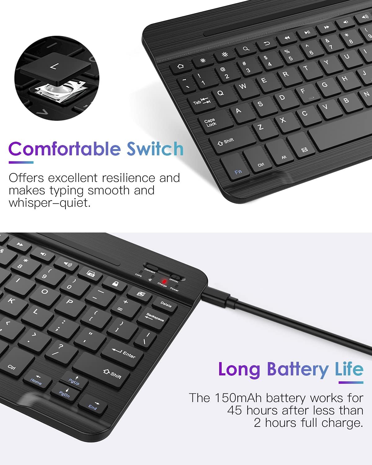 Dadanism Case with Keyboard for All-New Kindle Fire HD 10 Tablet (11th Gen. - 2021 Release) & Fire HD 10 Plus Tablet, Detachable Bluetooth PU Leather Cover with Keyboard, Starry Sea