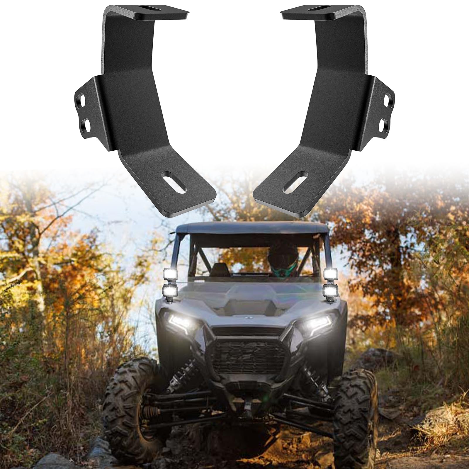 Nilight Light Bar UTV A-Pillar Brackets for Polaris RZR XP 1000 2014-2019
