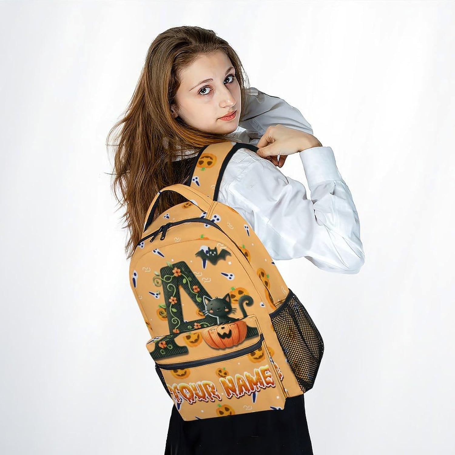Backpack for Girls - Cat Backpacks for Kids, 17 Inch Durable Toddler School Bookbag with Name