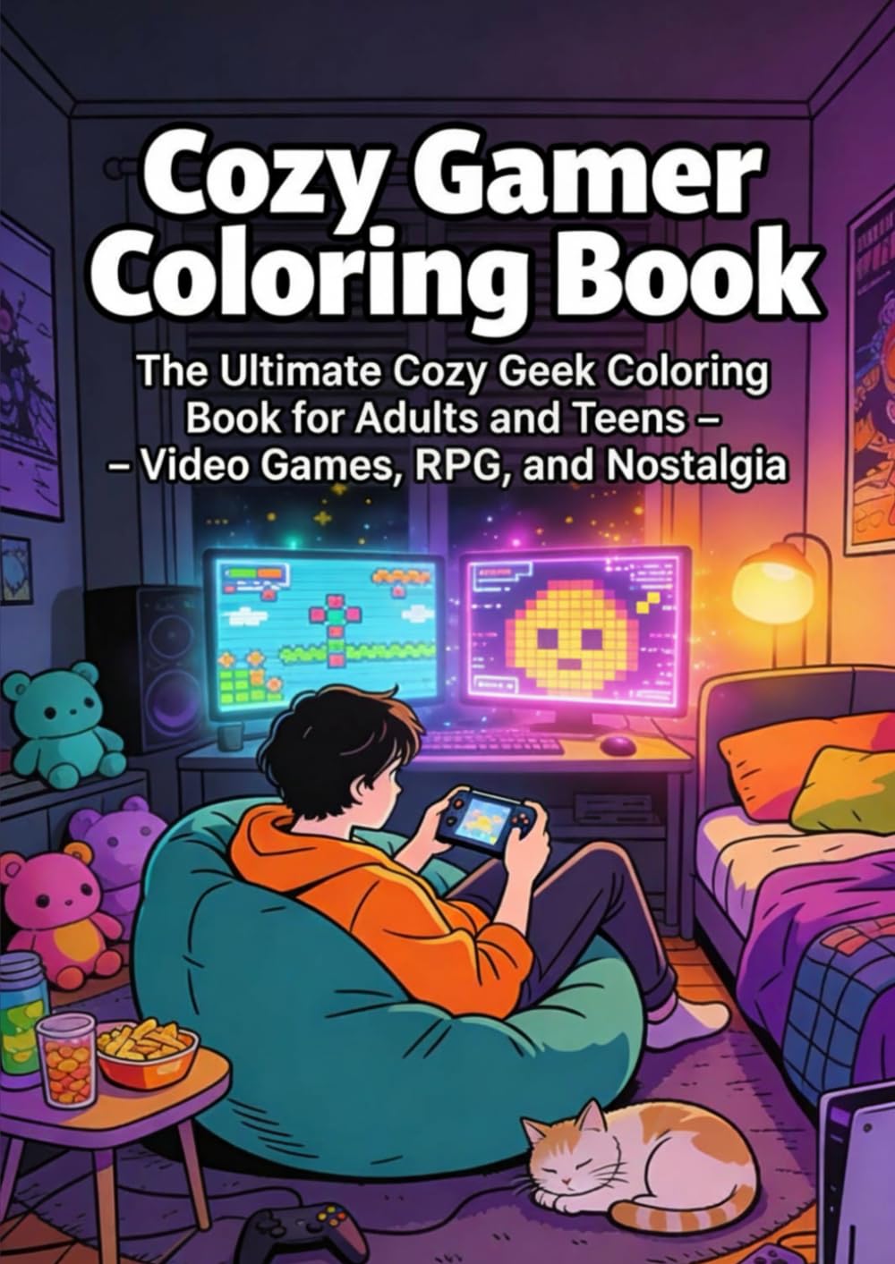 Cozy Gamer Coloring Book: The Ultimate Cozy Geek Coloring Book for Adults and Teens – Video Games, D&D, and Nostalgia