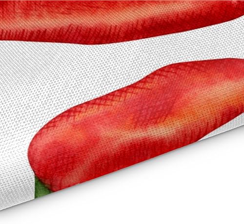 Miniatura 3 de Juego de 4 manteles individuales con patrón de chile, lavables, impermeables, para decoración de mesa de comedor, 18 x 12 pulgadas