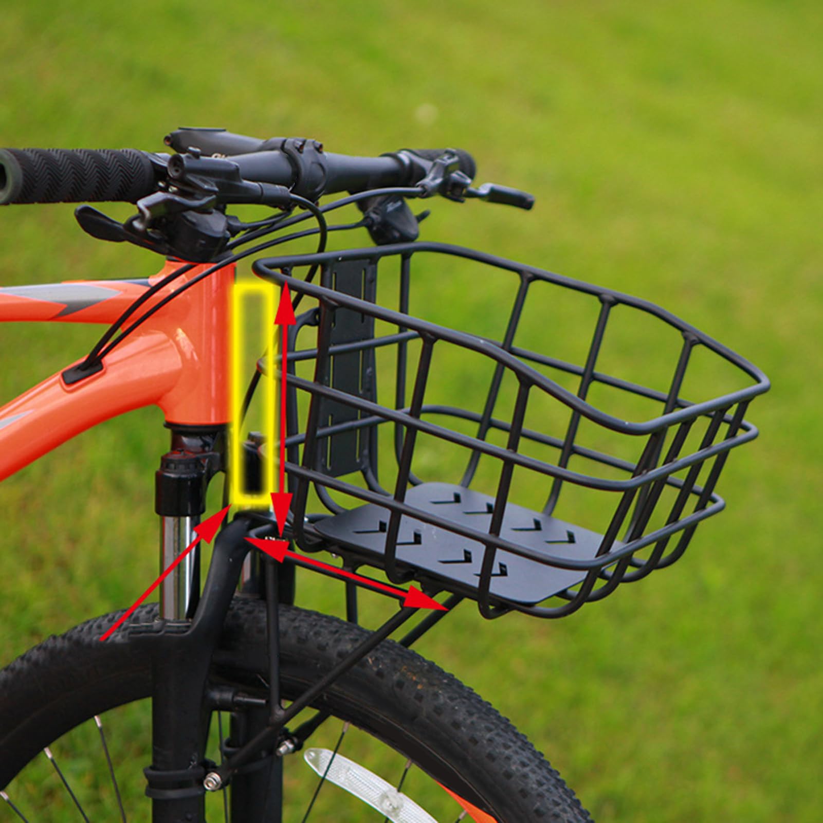 Gepäckträger Vorne Fahrrad, Vorne Federgabel Gepäckträgers, Aluminiumlegierung FahrradkorbVorne, Gepäckträger Mountainbike, FedergabelGepäckträger für Mountainbikes, Rennräder, Falträder Sport & Freizeit