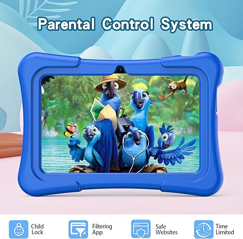 Miniatura 4 de PRITOM Tablet para niños tablet Android de 7 pulgadas 32 GB de ROM 2 GB de RAM WiFi BT cámara control parental juegos aplicaciones educativas para