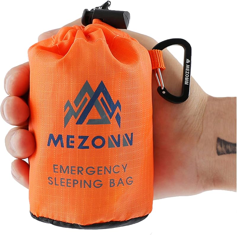 Saco de dormir de emergencia Saco Bivy de supervivencia Úselo como manta de emergencia Equipo de supervivencia liviano para caminatas al aire libre Camping Manténgase abrigado después de terremotos, huracanes y otros desastres