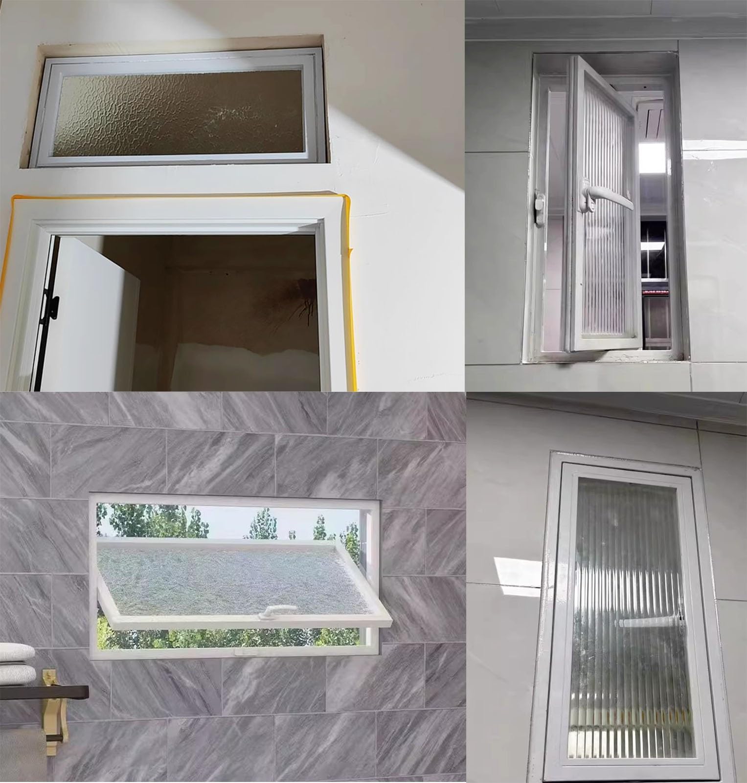 Ventana de Ventilación Ventanas Correderas con Rotación de 360 ​​grados | Ventanas Domésticas de Metal con Ventilación (repuesto), Ventana de Imposta de Montaje Enrasado(20x22in(500x550mm))