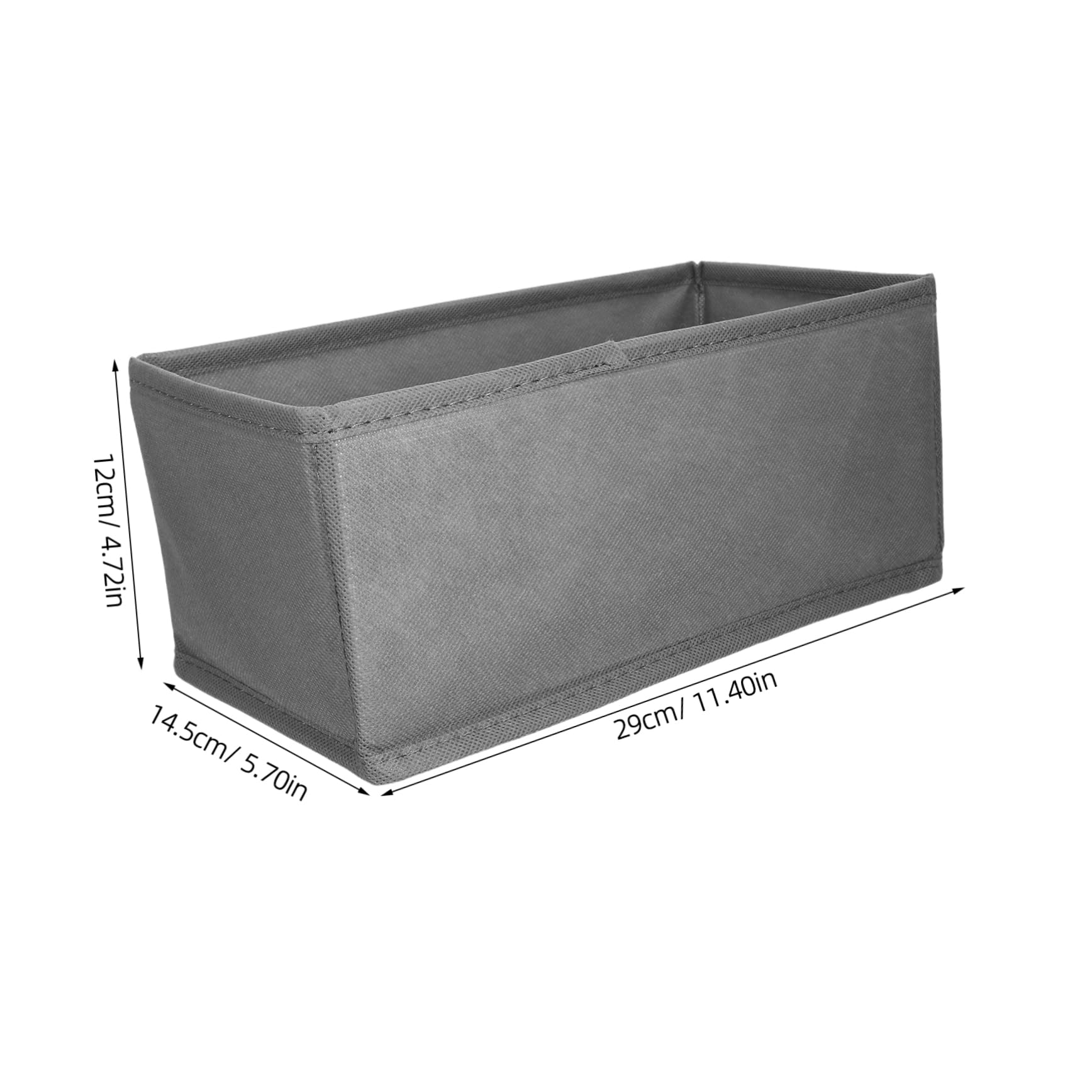 Alipis Organizador de Cajones para Calcetines E Interior 6 Piezas Gris | Tejido sin Tejido y Cartón, Compartimentos Independientes, Diseño sin Tapa para Armarios y Gabinetes