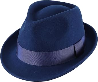 Home Prefer Mens Wool Felt Winter Hat Short Brim Fedora Hat