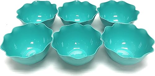 Miniatura 7 de Mintra Hogar Tazones y platos reutilizables, 6 unidades, colección Lotus (amarillo, plato, paquete de 6 - (7.5 pulgadas de ancho)