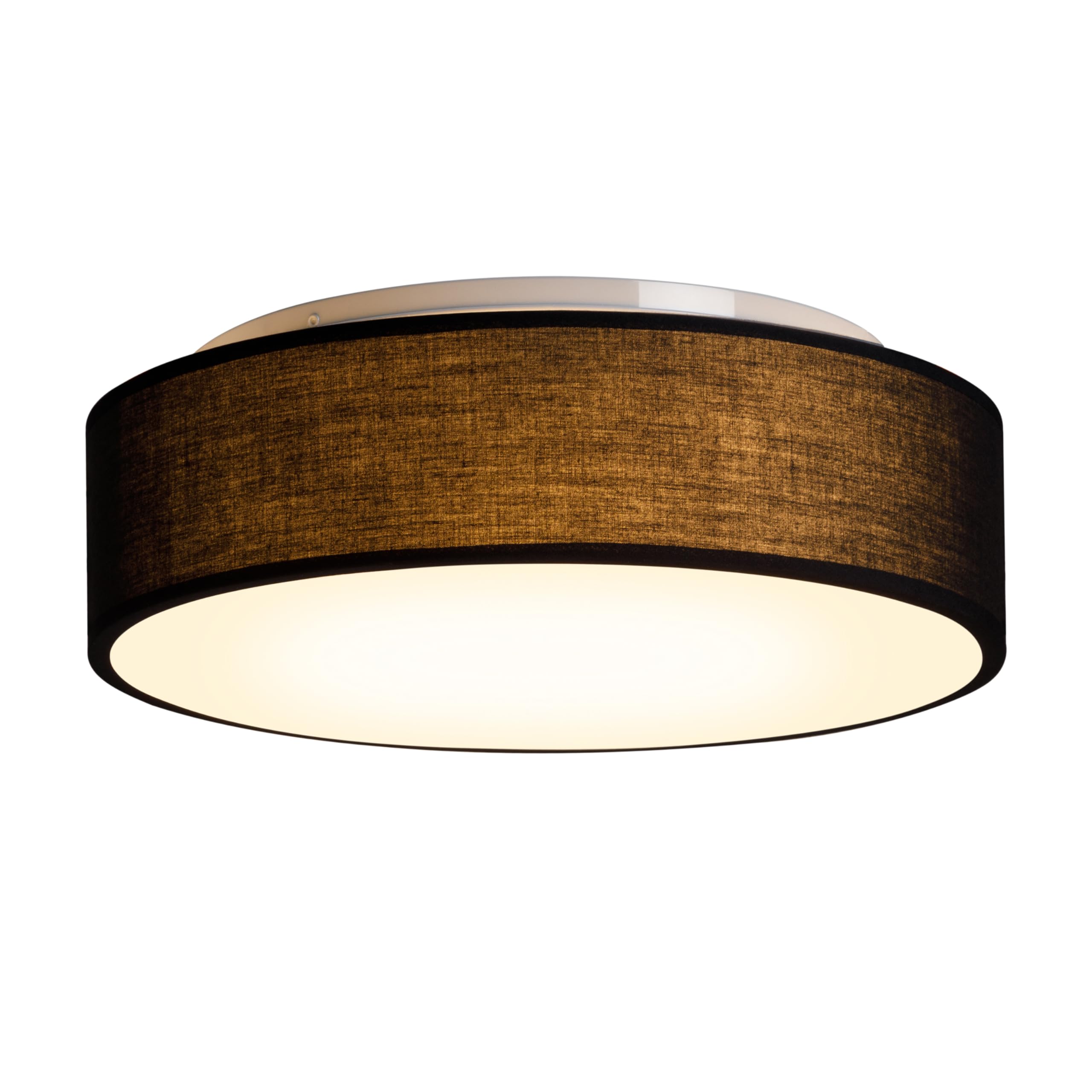 Zedelmaier Deckenlampe Stoff E27 max.40W Deckenleuchte mit Stoff-Lampenschirm Wohnzimmerlampe Schlafzimmer Kinderzimmer Flur Lampe Decke Lampenschirm