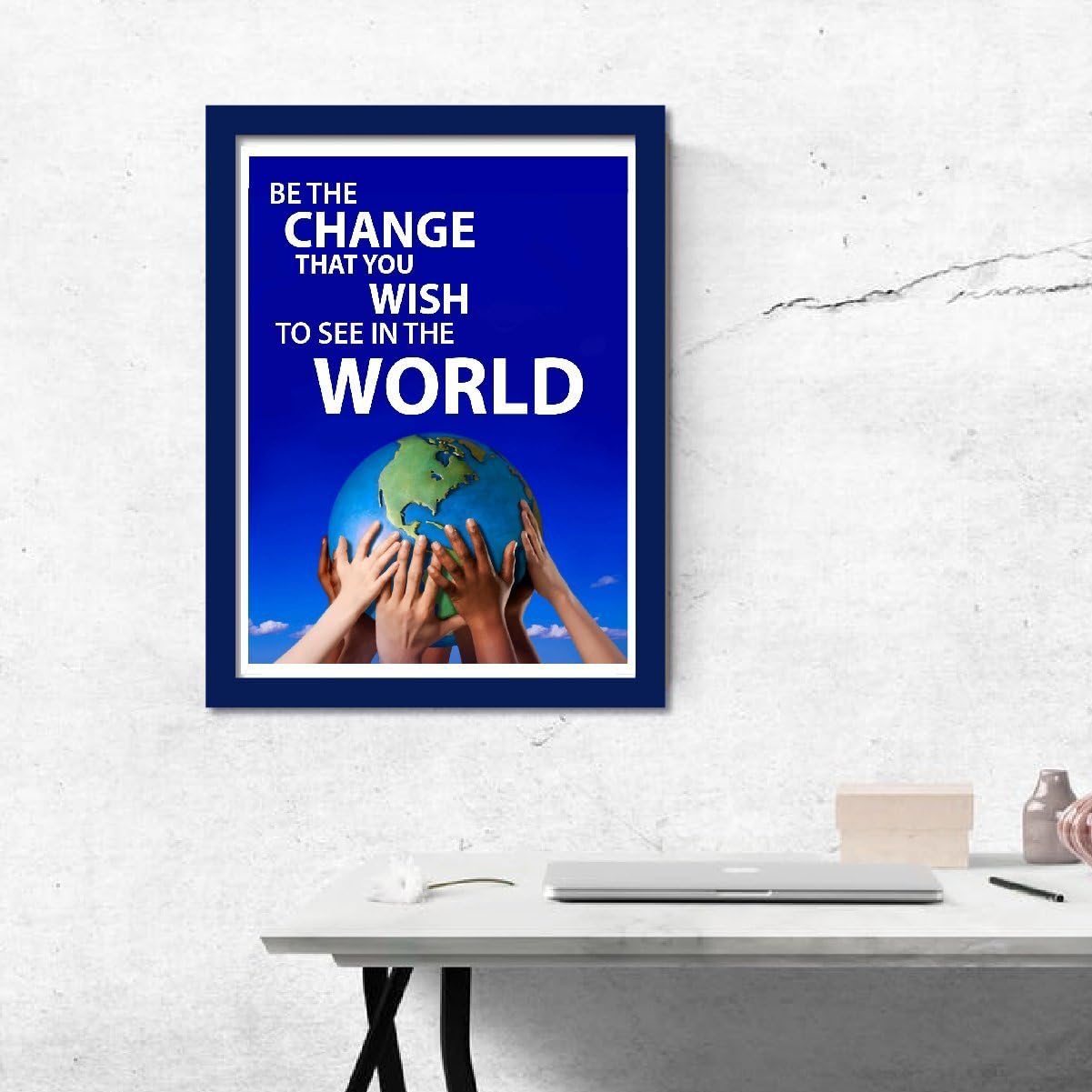 Young N Refined Be the Change wall art poster print (16x20)