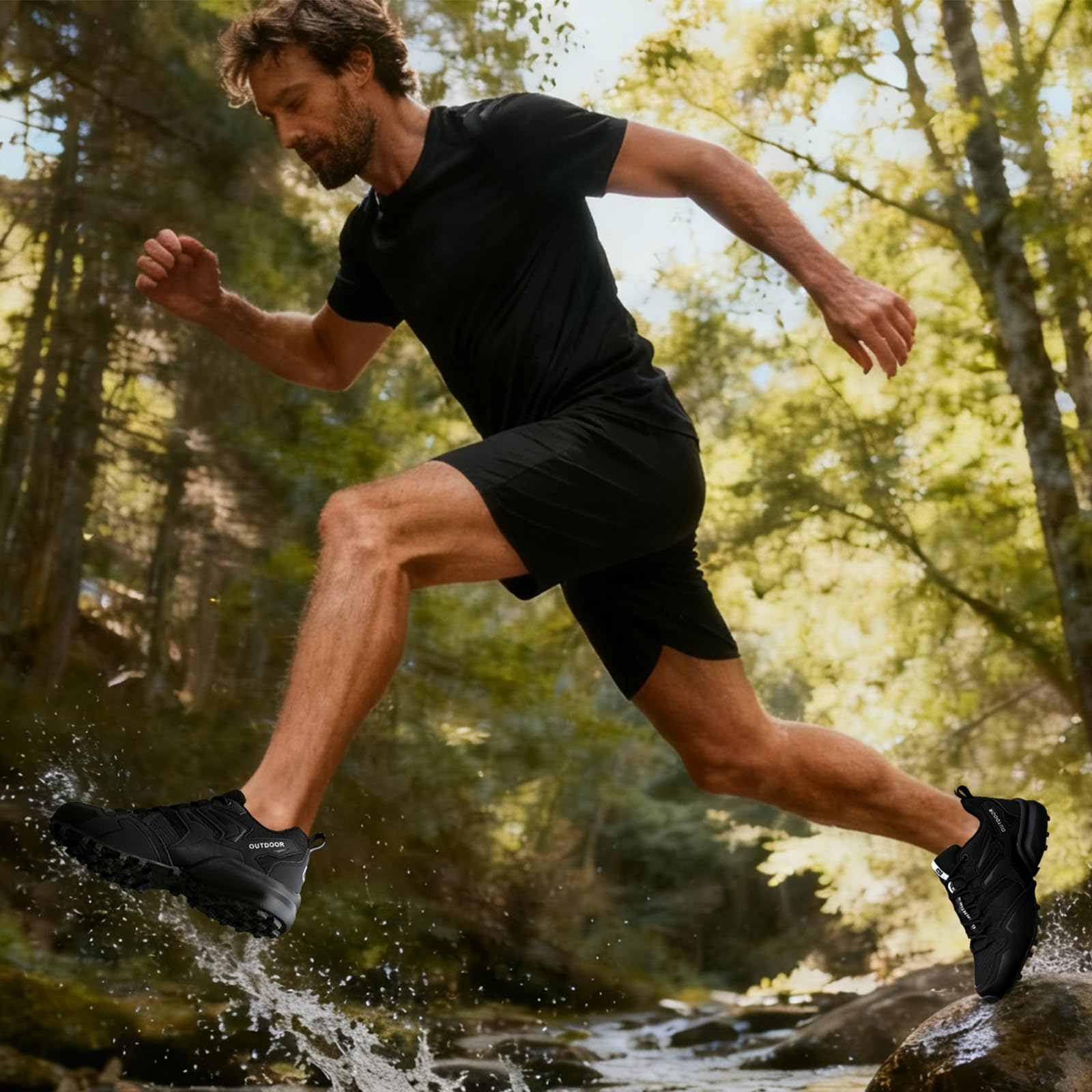 Zapatillas de Trail Running para Hombre Zapatillas de Senderismo Zapatos de Trekking Tenis Outdoor Antideslizantes Calzado de Correr en Montaña Casuales Sneakers