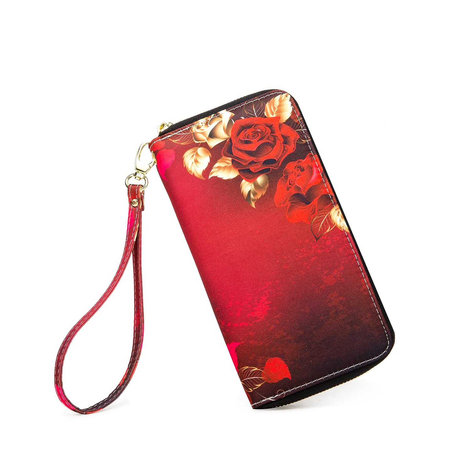 LOVESHE Women Wallet Card RFID For Womens Holder Blocking Credit Small Zipper Purse Pocket Bifold Slim Coin ID Ladies Wristlet Clutch Large Capacity