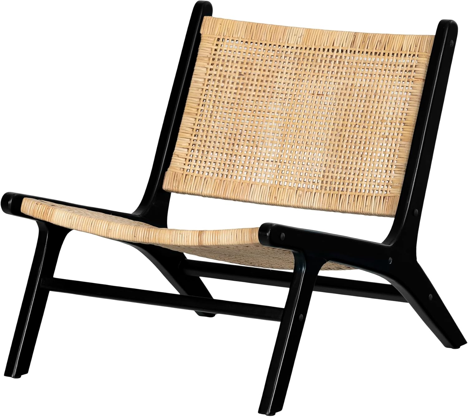 South Shore Balka Lounge Chair, Rattan and Black