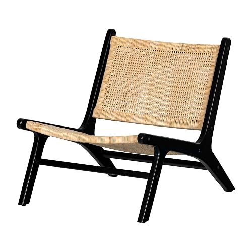 South Shore Balka Lounge Chair, Rattan and Black