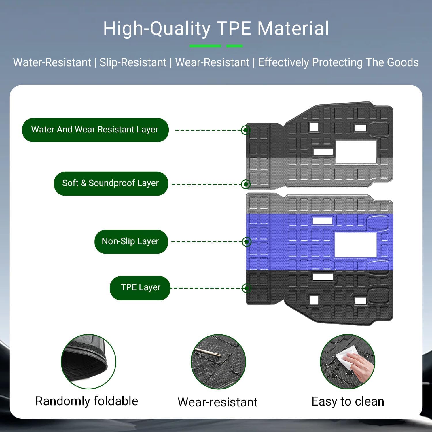7&8 Seats Cargo Mat Compatible with 21-26 Toyota Sienna Trunk Liner Seat Back Protector Replacement for 2021-2026 Toyota Sienna Accessories - Image 5