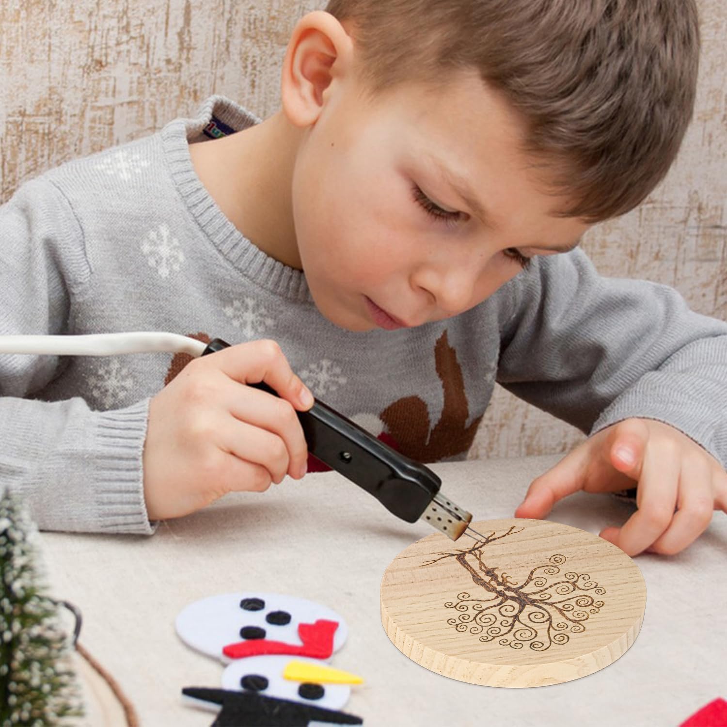 8 Pack Round Wooden Plaque, 8 Inch Craft Supplies Unfinished Pine Plaques for Crafting, Circle Wood Pieces, Wood Rounds for Coasters, Centerpieces and Home Decoration（Thickness 3/4 Inch）