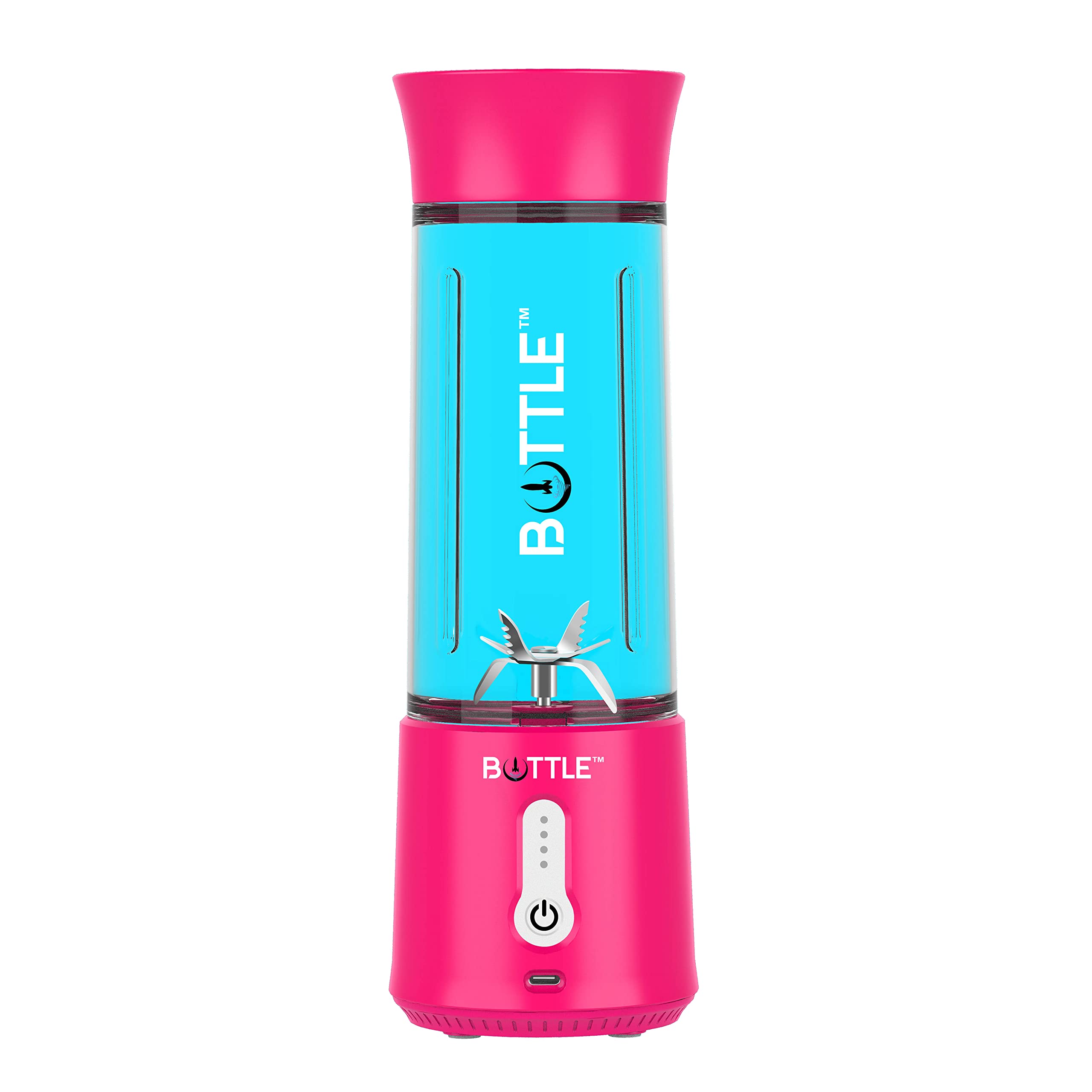 BOTTLE ROCKET BLENDER, Personal Blender, Portable Blender, Shakes and Smoothies, 500ml, Rechargeable (Rosy Red)