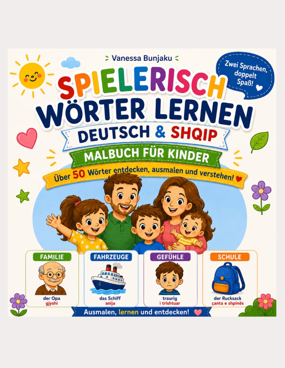 SPIELERISCH WÖRTE LERNEN 2: Deutsch und Kosovo/Albanisch Malbuch für Kinder