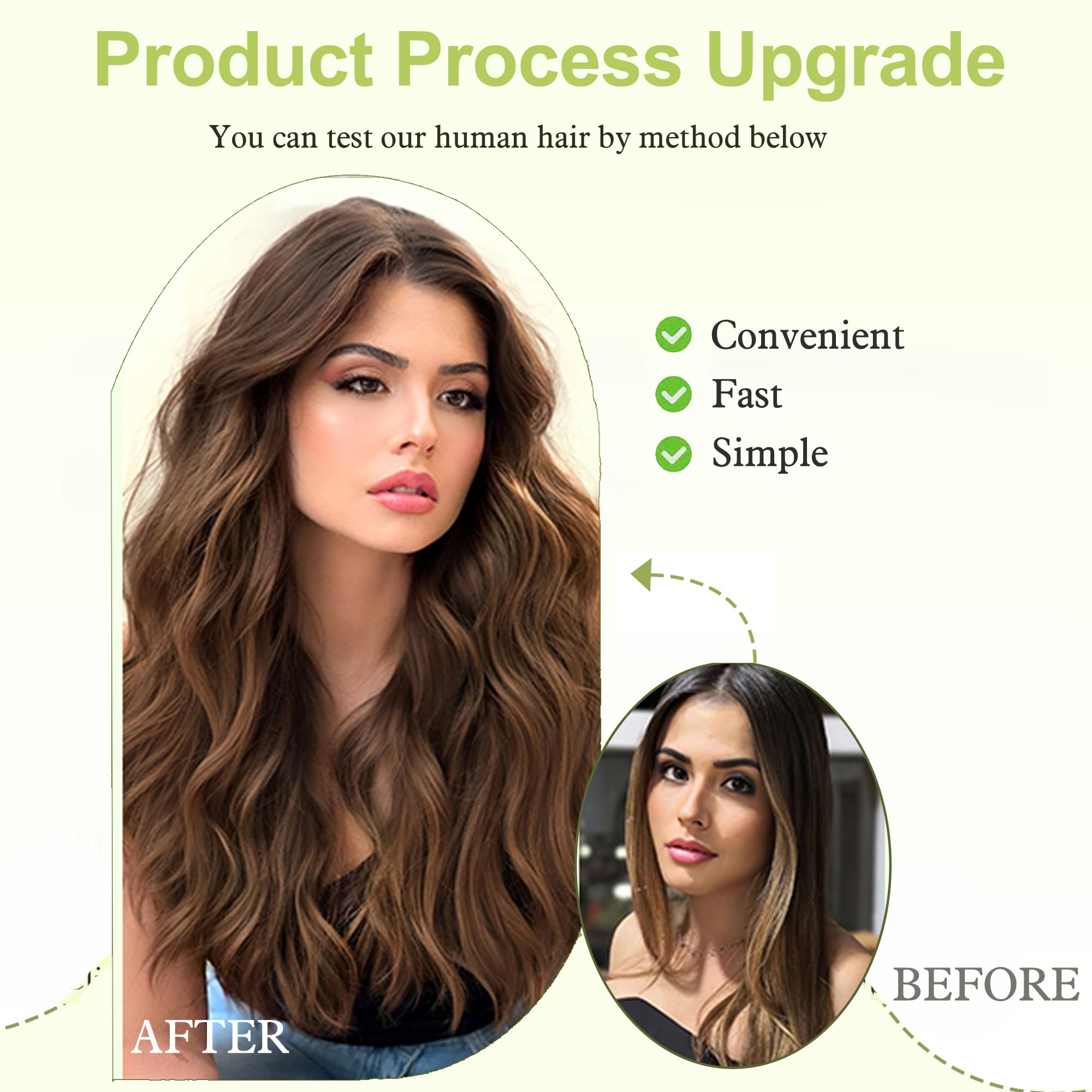 Roserer Clip in Hair Extensions Real Human Hair Remy Straight Clip in Human Hair Extensions Invisible Seamless Integration for Daily Use & Special Occasions (20 Inch Dark Borwn,7pcs/70g) - Image 4
