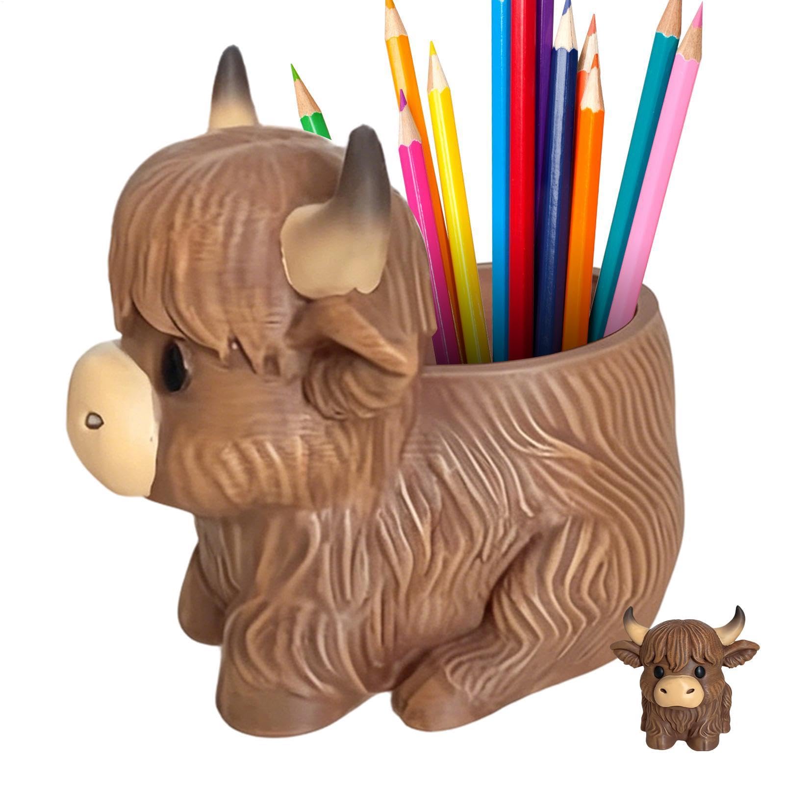 Porte-stylo de bureau vache et pot à crayons enfant pour école