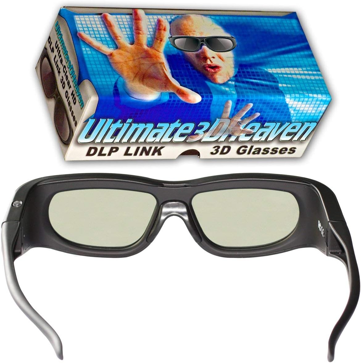 Ultra-Clear HD 144 Hz DLP Link 3D Active Rechargeable Shutter Glasses for All 3D DLP Projectors - BenQ, Optoma, Dell, Mitsubishi, Samsung, Acer, Vivitek, NEC, Sharp, ViewSonic & Endless Others!