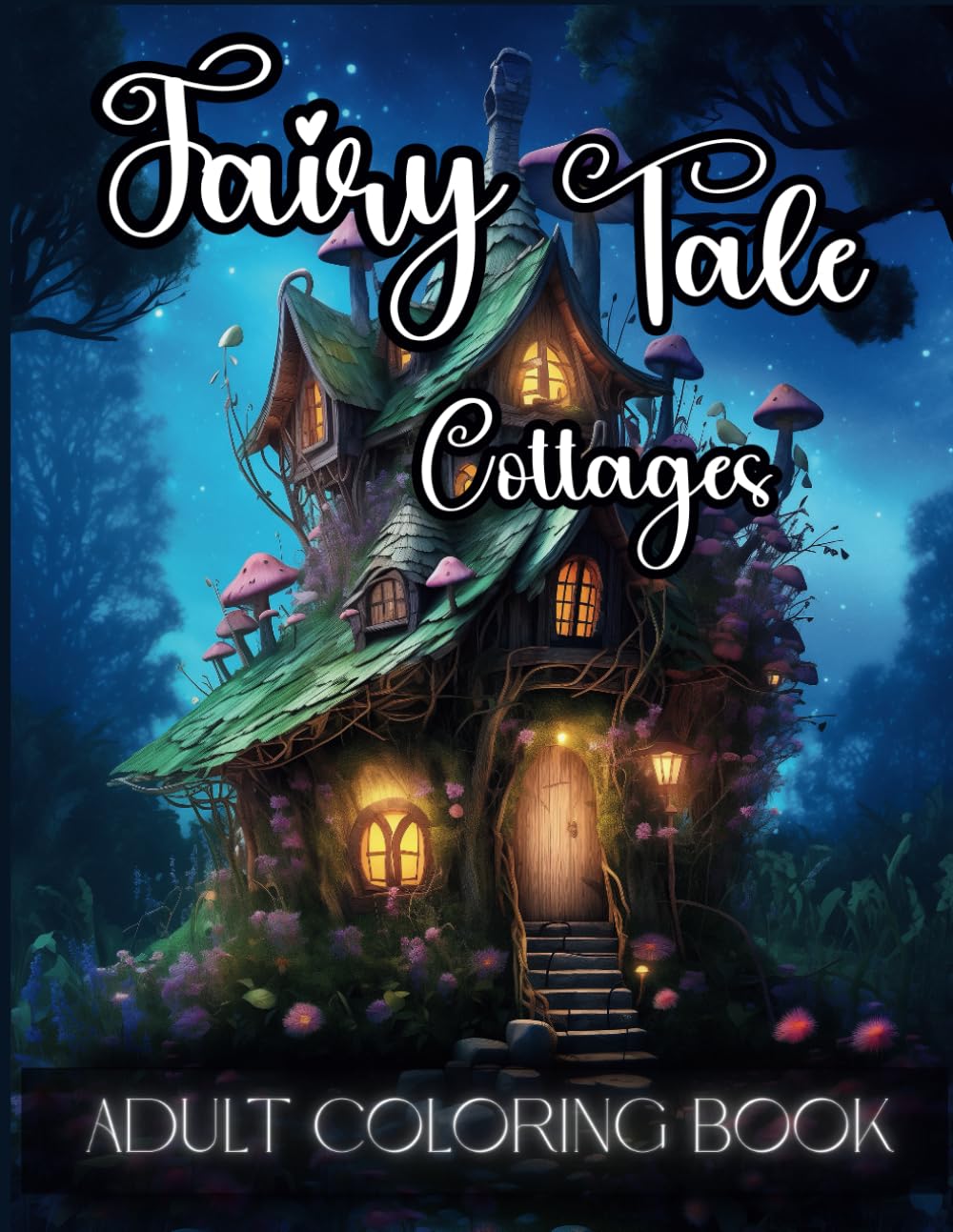 Fairy Tale Cottages Adult Coloring Book: 50 Distinct Images Of Calming Beautifulv & Whimsical Illustrations Of Fantasy Fairies Tales Houses For ... ... Kids To Calm Your Mind & Help Get Rid Anxiety