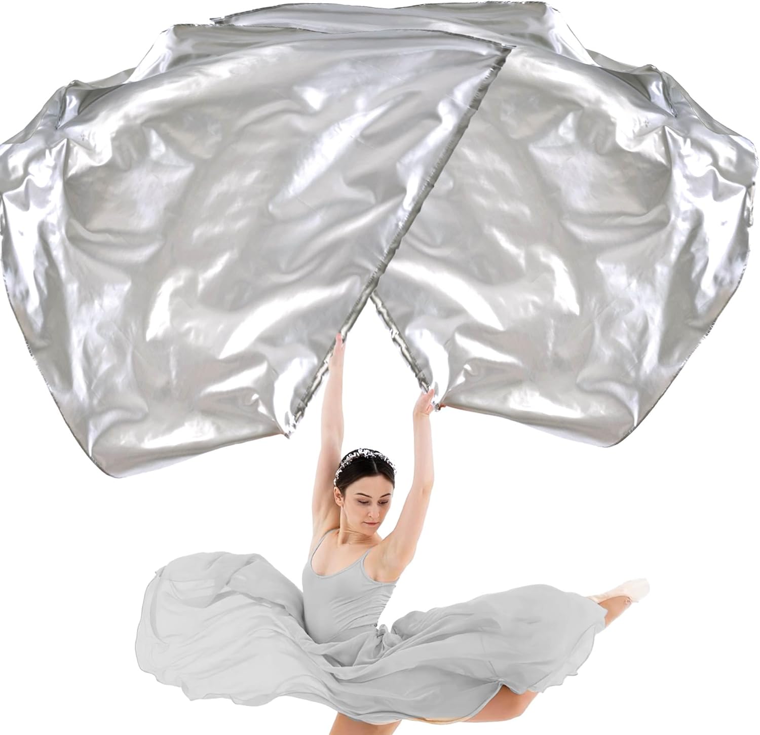 CAMATET 55" Praise Dance Flags 2 Set, Half Circle Worship